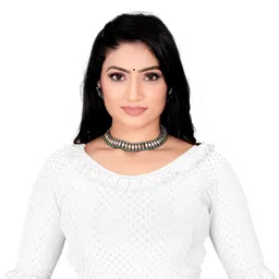 SS Sanket Synthetics Self-Designed Cotton Frill Blouse-picture-26
