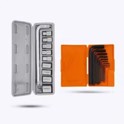 Hillgrove HGCM51M1 10 Pcs Chrome Vanadium Steel Hex Socket Spanner Set with 9 Pcs Hex Allen Key Set-11
