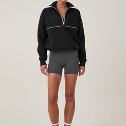 JC Mode Women Solid Mock Collar Sweatshirt-64