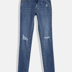 Pepe Jeans Girls Debbie Pixlette High Fit Mildly Distressed Stretchable Jeans-picture-34