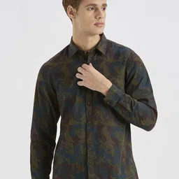 ROCKING SWAMY Men Abstract Printed Regular Fit Spread Collar Cotton Casual Shirt-picture-6