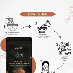 VALOT Chocolate Facial Wax Powder - 120 g image 4