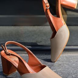 Stylestry Girls Synthetic Block Pump Heels-picture-4