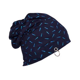 VIMAL JONNEY Men Navy Blue Printed Beanie-image-61