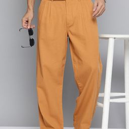 Levis Men Pure Cotton Loose Fit Pleated Chinos Trousers-picture-8