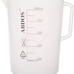 Abdos P50808 Polypropylene 10000 ml Beaker With Handle-image-1