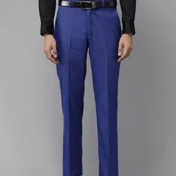Park Avenue Men Checked Formal Trousers-image-68