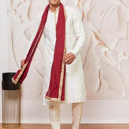 VASTRAMAY Men Regular Kurta with Pyjamas & With Dupatta-picture-18