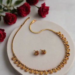 Jazz and Sizzle Gold-Plated American Diamond Studded Jewellery Set-picture-46