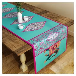 SEJ by Nisha Gupta Abstract Green Table Runner - Green-image-81