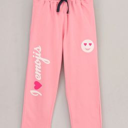 Doreme Full Length Lounge Pant Text Print - Pink-picture-20
