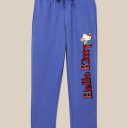 Kidsville Hello Kitty Featuring Kitty White Printed Track Pant - Blue-image-88