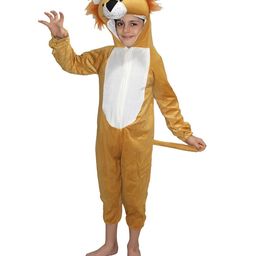 Kaku Fancy Dresses Lion Animal Theme Costume Set - Brown-image-101