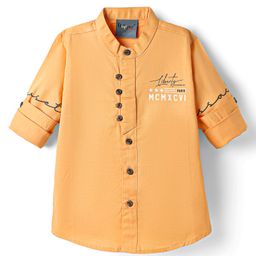 Dapper Dudes Full Sleeves Liberty Text Printed Shirt - Mango-image-56