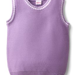 Babyhug Knit Sleeveless Solid Color Pullover Sweater Vest - Lavender-image-99
