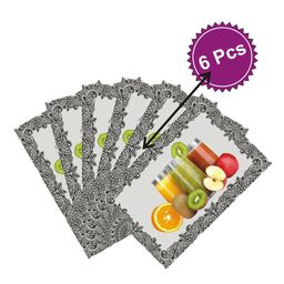 LooMantha Green and Grey 6 Pieces Printed Table Placemats-11