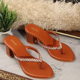Anouk Embellished Ethnic Block Sandals-67