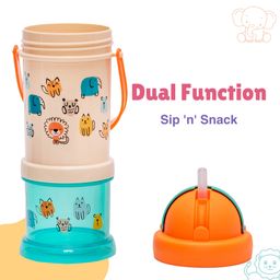 Adore Snacker Jack -The Sip 'n' Snack Bot 'n' Pot with Handle- Beige image 2
