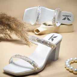carrito Women Embellished Block Heel Sandals-picture-28