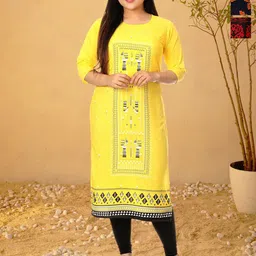 Anouk Rustic Selection Of 3 Ethnic Motifs Printed Round Neck Straight Kurtas-91