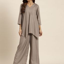 HERE&NOW Women Self Design Co-Ords-picture-30