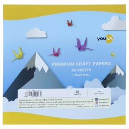 Youva Craft Paper 15cmx15cm Multicolor 25 Sheets Premium Small-42