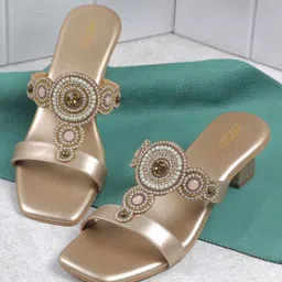 Metro Women Ethnic T-Strap Flats-39