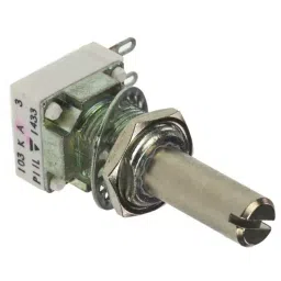 Vishay Panel Mount Rotary Potentiometer 100 mW Power 10 kΩ Solder Lug Terminal, P11L1V0FLSY00103KA (Pack of 40 Pcs)-image-28