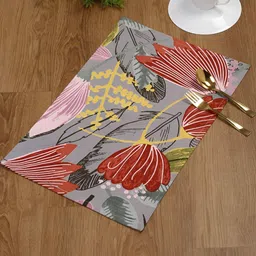 Myntra Elegant Homes 4 Pcs Grey & PinkFloral Printed Cotton Table Placemats-image-38