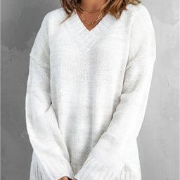 StyleCast Women V-Neck Longline Pullover-image-47