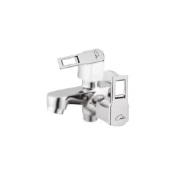 CASLLA Bib Cock Two in One with Wall Flange Cozi Series Brass Chrome Finish Silver, CZ-CHR-762317-picture-2