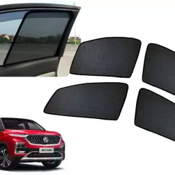 Auto Pearl Side Window Sun Shade Cover for MG Hector (Black)-23