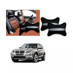 Auto Pearl Black Silver Strip Car Neck Cushion/Neck Pillow Compatible with BMW X3-image-59