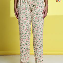 ETC Women Pack Of 2 Printed Cotton Straight Lounge Pants-picture-27