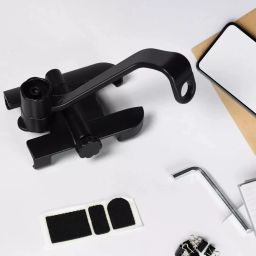 DeoDap Mobile Phone Holder with Easy Adjustable Rear View Mirror Mount Solid Metal, 6706 image 3