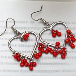Creative Frogs Red Alloy Earrings-image-94