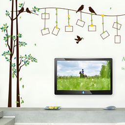INDIAN ROYALS Green & Black Family Photo Tree Printed Self-Adhesive & Durable Wall Sticker-image-25