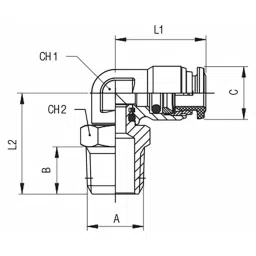 RS PRO Push-in Fitting R 1/4 Male to Push In 8 mm Threaded-to-Tube, 1762169 image 2