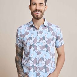 Fashion Ritmo Men Opaque Printed Casual Shirt-image-69