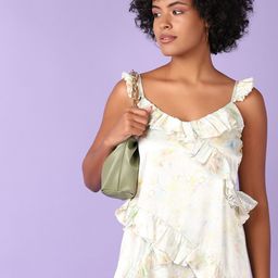 LIMEROAD Women Floral Print Shoulder Straps A-Line Dress-image-45