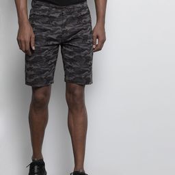 The Indian Garage Co Men Grey Printed Slim Fit Chino Shorts-picture-33