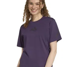 ADIDAS Women Solid Round Neck Cotton T-shirt-picture-40