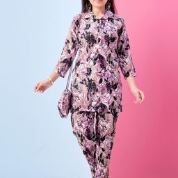 Muhuratam Girls Printed Kurta Set-image-89
