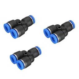 GENERIC 8 mm 3 Way Splitter Push To Tube Fittings-Pack of 3-35