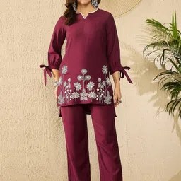 AHIKA Embroidered Tunic & Trousers Co-Ord Set-picture-52