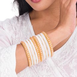 Mamon Creations Set of 20 Alloy Bangles-image-43