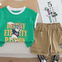 StyleCast x Revolte Boys Printed Pure Cotton T-shirt with Shorts-image-98