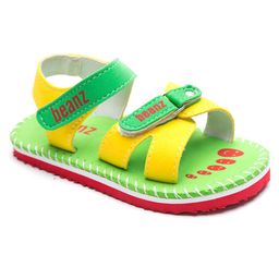 Beanz Unisex Colour Block Detailed Velcro Closure Sandals - Green  Yellow-picture-6