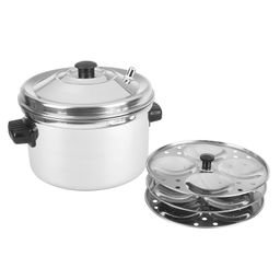 Omega Stainless Steel Idli Cooker/Maker/Pot With Idli Stand - 3 Plates 12 Idli Slots-16