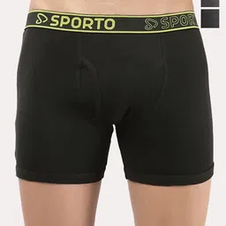 Sporto by Macho Men Pack Of 3 Outer Elastic Trunk Sprto_M1030-A(1)-CH(1)-Olv(1)-L-A_CH_Olv-picture-6